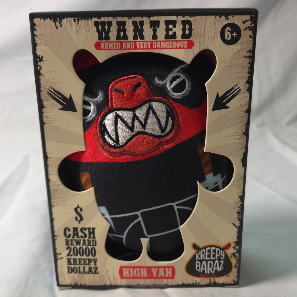 Kreepy Baraz High-Yah 6 Inch Plush Ninja Bear Kreepy Kute Collectible New in Box